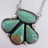 Green Turquoise Cluster Necklace