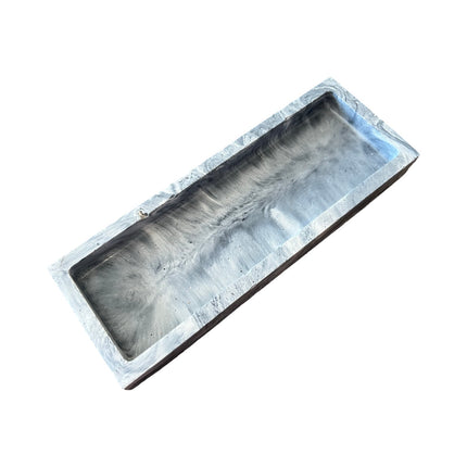 Black Marble Large Rectangular Tray