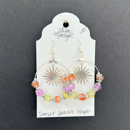 Sunset Sparkle Hoops