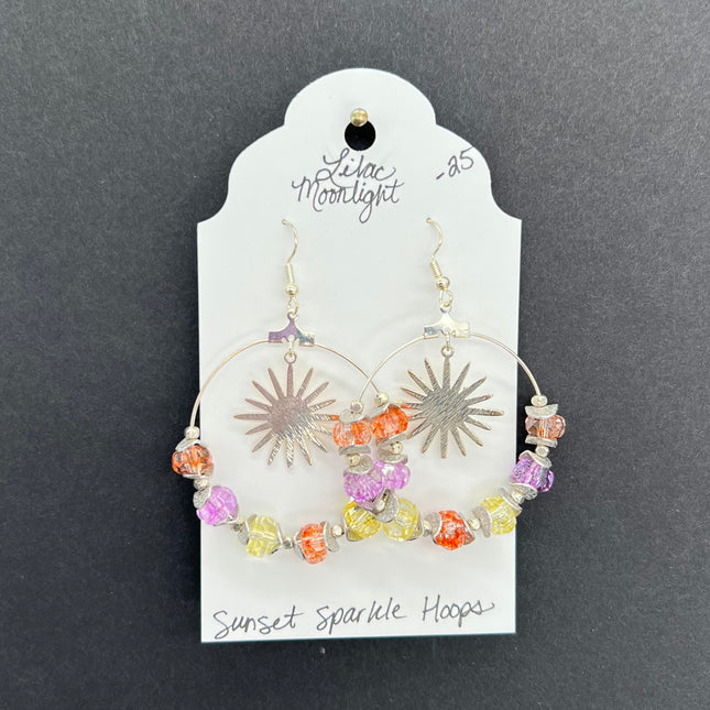 Sunset Sparkle Hoops