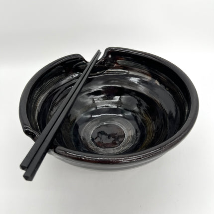 14 - Dark Blue Swirl Ramen Bowl