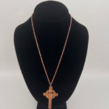 3 Woven Canadian Penny Cross Necklace