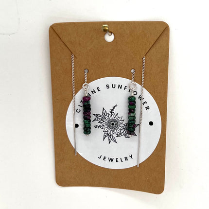 Ruby Zoisite Threaders