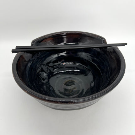 19 -Dark Blue & Brown Ramen Bowl
