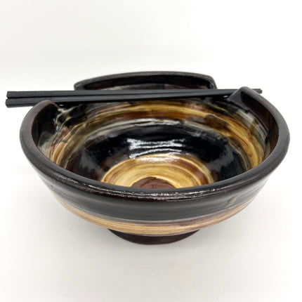 13 - Rust & Tan Ramen Bowl