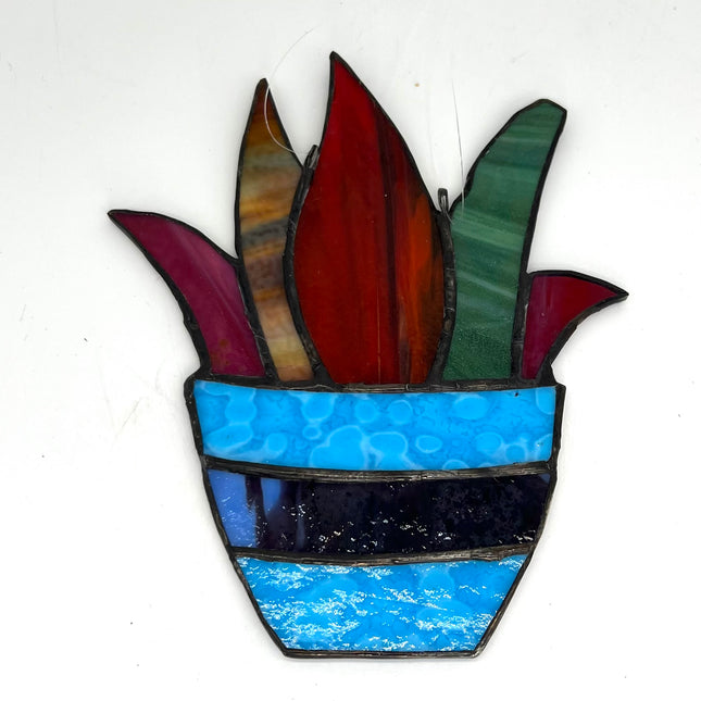 Plant in Blue Pot