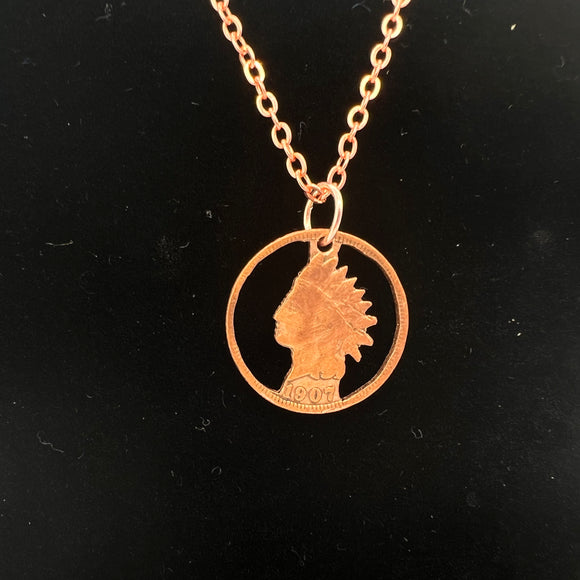 Early 1900's Indian Head Penny Pendant