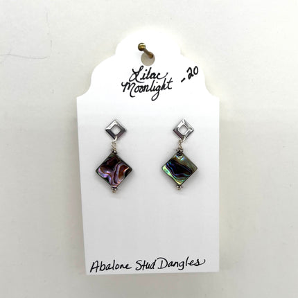 Abalone Stud Dangles