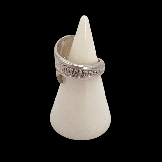 Spoon Ring - Size 11 - Three Flowers