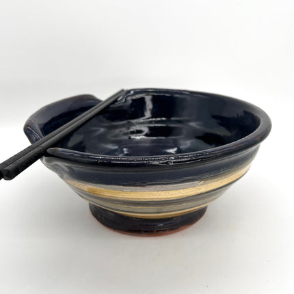 15 - Blue & Tan Ramen Bowl