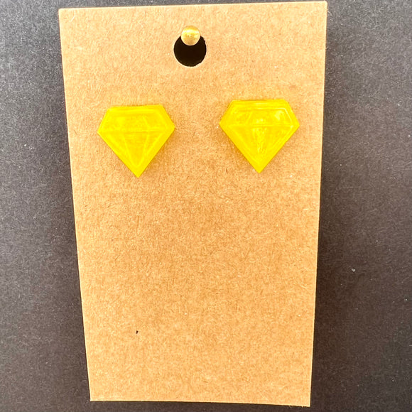 Diamond Studs-Yellow