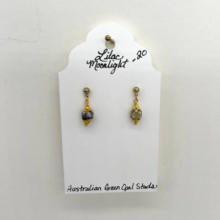 Australian Green Opal Stud Dangles