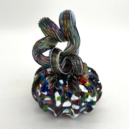 01| Rainbow Small Glass Pumpkin