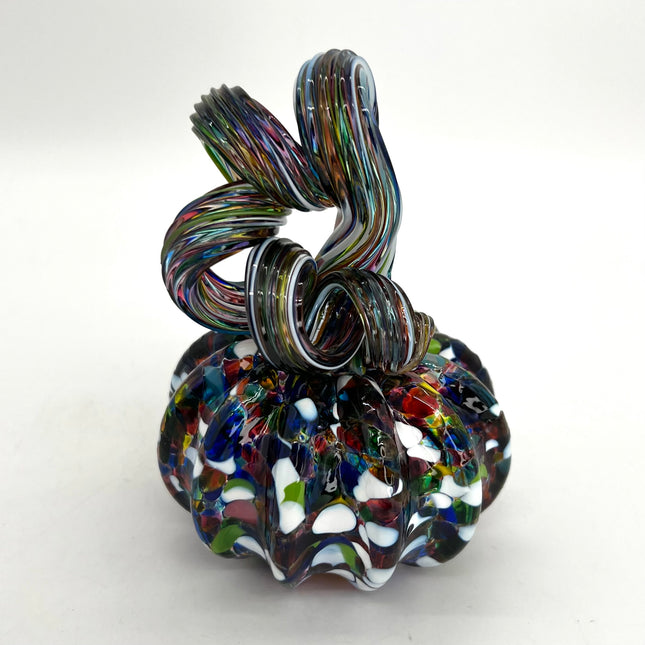 01| Rainbow Small Glass Pumpkin