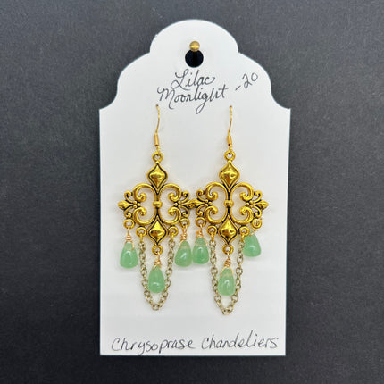 Chrysoprase Chandeliers