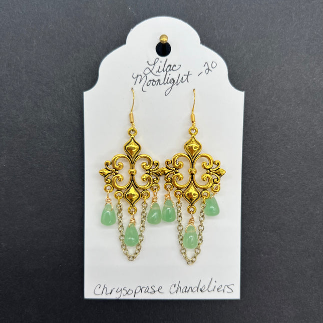 Chrysoprase Chandeliers
