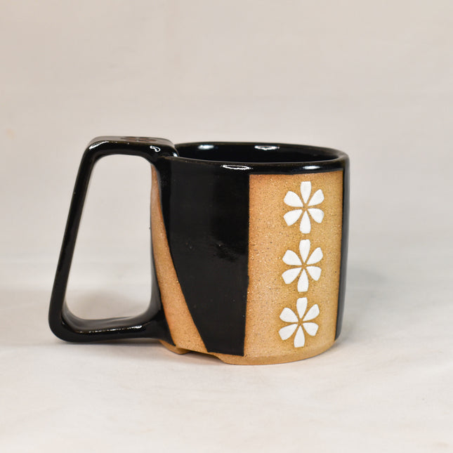 Asterisk Floral Mug - Black