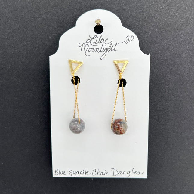Blue Kyanite Chain Dangles