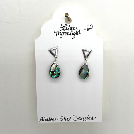 Abalone Stud Dangles