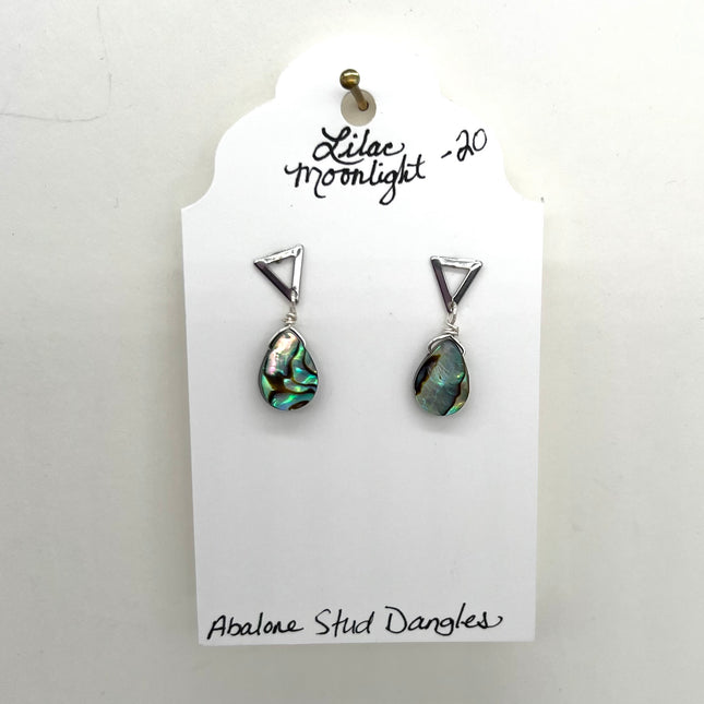 Abalone Stud Dangles
