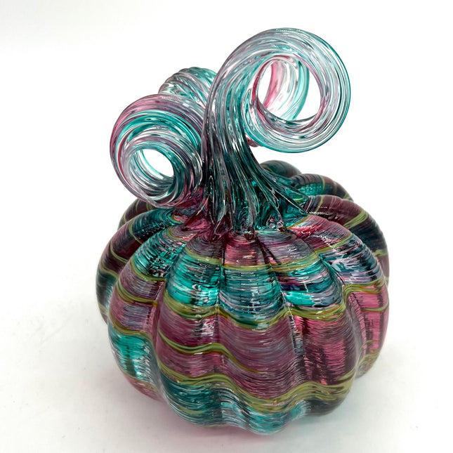 Green/Rose Swirl Pumpkin - Small