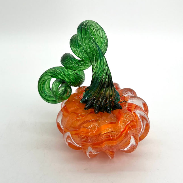02| Orange Dichro Small Glass Pumpkin