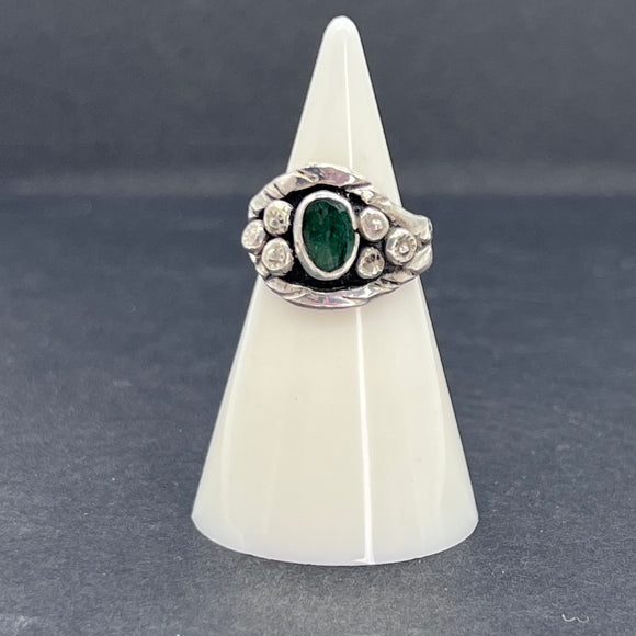 Emerald Cigar-band Ring