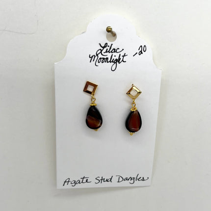 Agate Stud Dangles