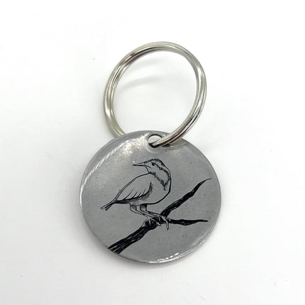 Western Meadowlark Hand Engraved Keychain