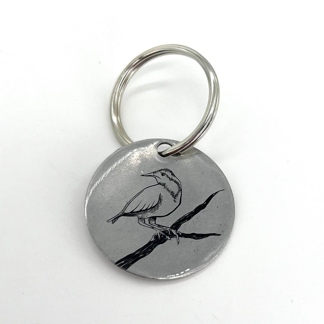 Western Meadowlark Hand Engraved Keychain