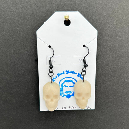 White Skull Earrings