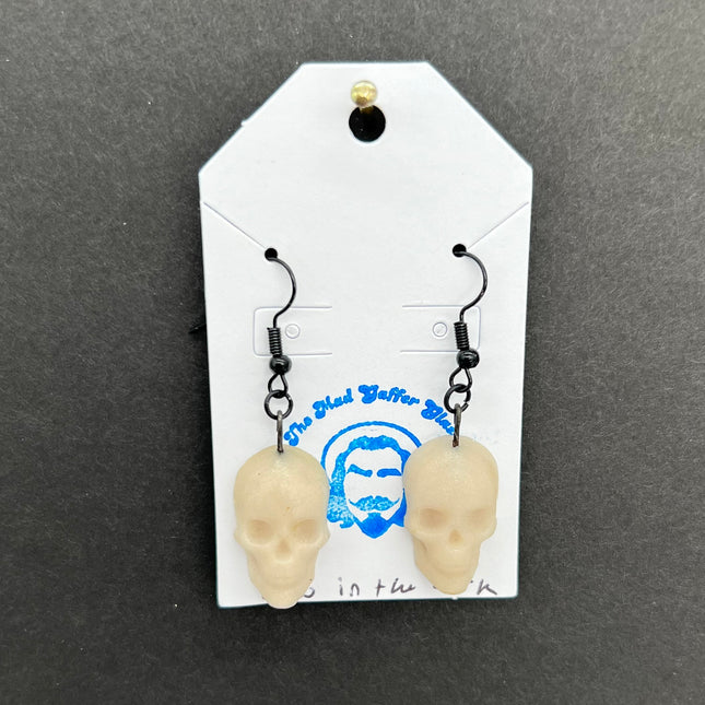White Skull Earrings