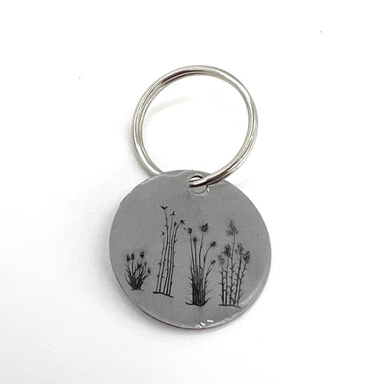 Prairie Grass Hand Engraved Keychain