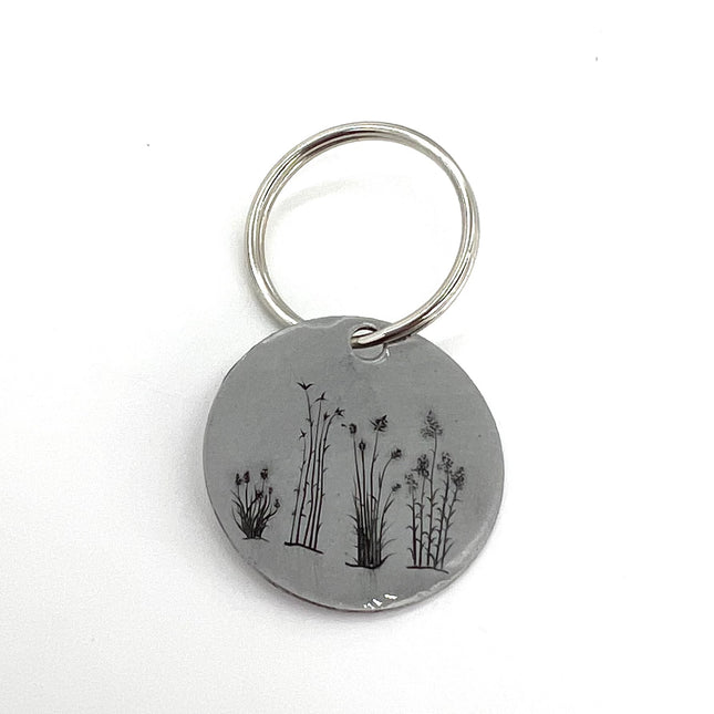 Prairie Grass Hand Engraved Keychain