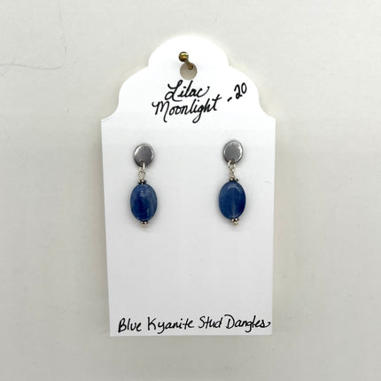 Blue Kyanite Stud Dangles