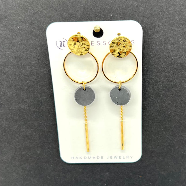Black Della Earrings