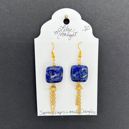 Square Lapis Lazuli Dangles