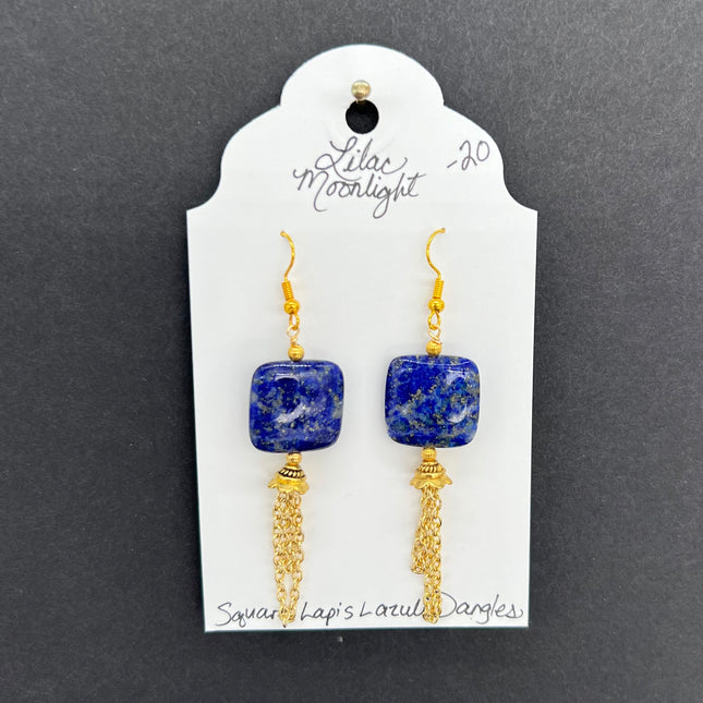 Square Lapis Lazuli Dangles