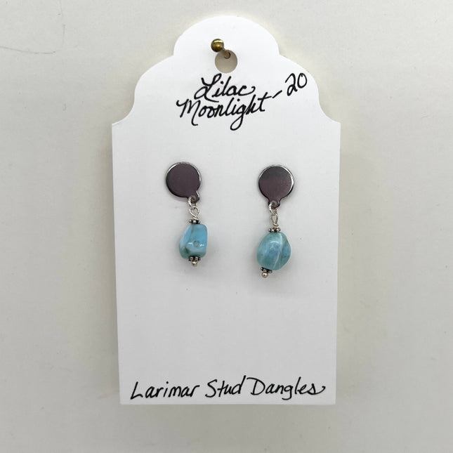 Larimar Stud Dangles