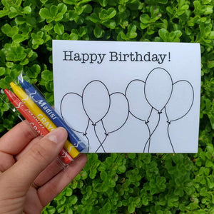 Color Me Balloon Birthday Card