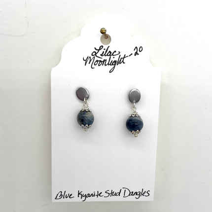 Blue Kyanite Stud Dangles