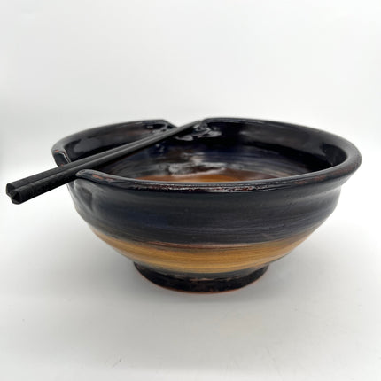 17 - Dark Blue & Rust Ramen Bowl