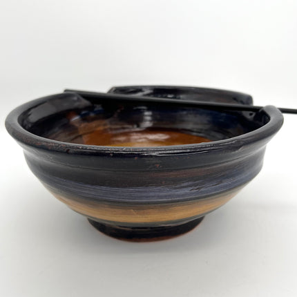 17 - Dark Blue & Rust Ramen Bowl