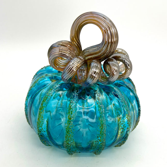 Medium Textured Turquoise Pumpkin
