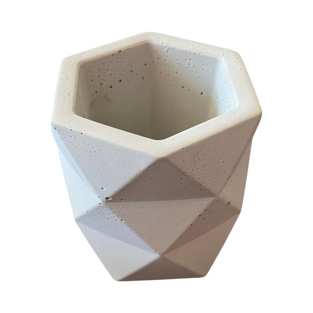 Grey Short Hex Planter