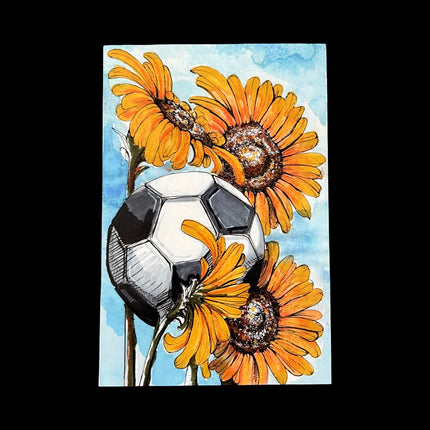 Sunflower Soccer Print 8 x 12