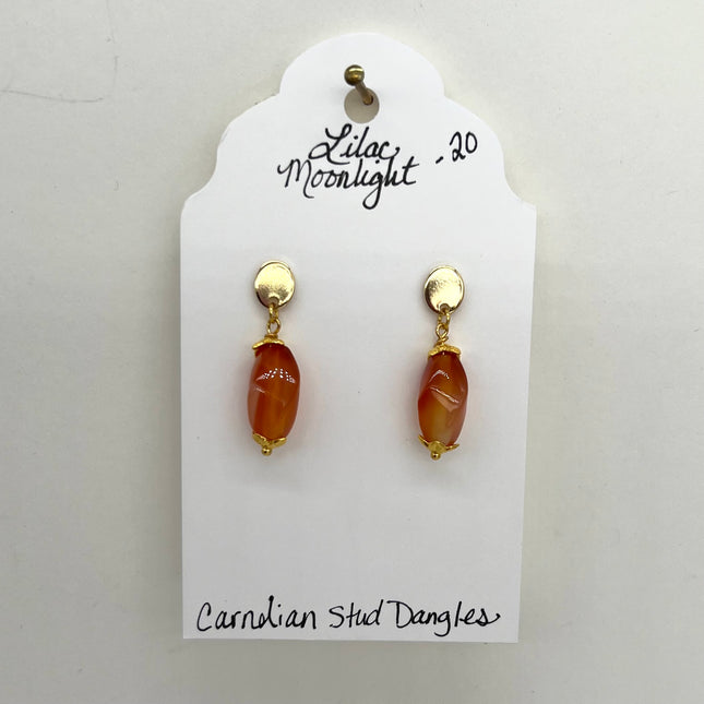 Carnelian Stud Dangles
