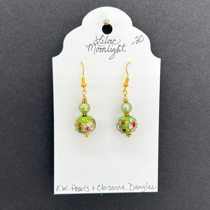 03| FW Pearls & Cloisonne Dangles