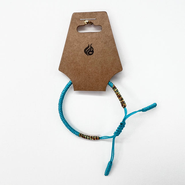 Knotted Bracelet-Turquoise & Gold