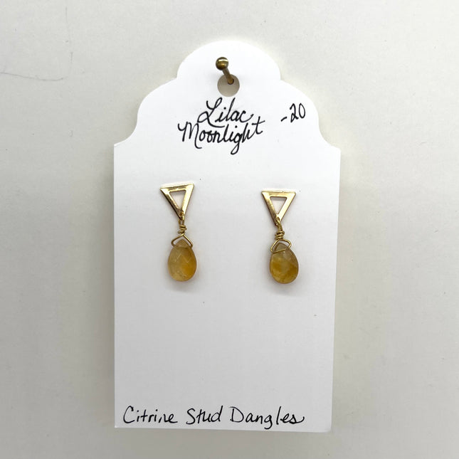 Citrine Stud Dangles